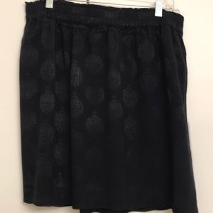 Navy scroll skirt with elastic waist from LOFT